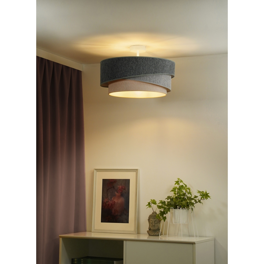 Duolla - Nadgradni luster KOBO ECO RECYCLING 1xE27/15W/230V pr. 45 cm zelena/sivo/kremasta