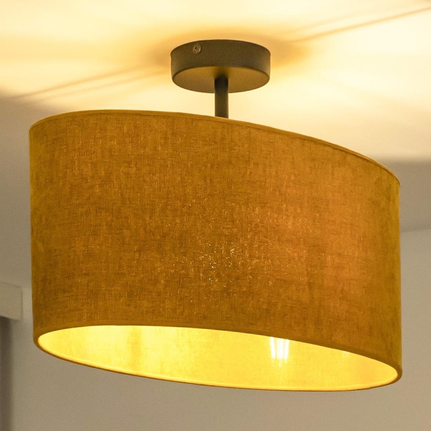 Duolla - Nadgradni luster OVAL 1xE27/15W/230V braon