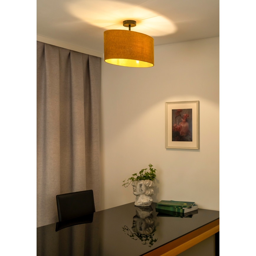 Duolla - Nadgradni luster OVAL 1xE27/15W/230V braon