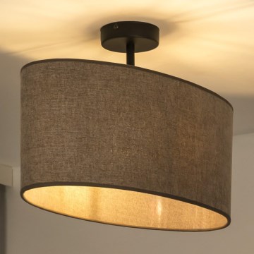 Duolla - Nadgradni luster OVAL 1xE27/15W/230V braon