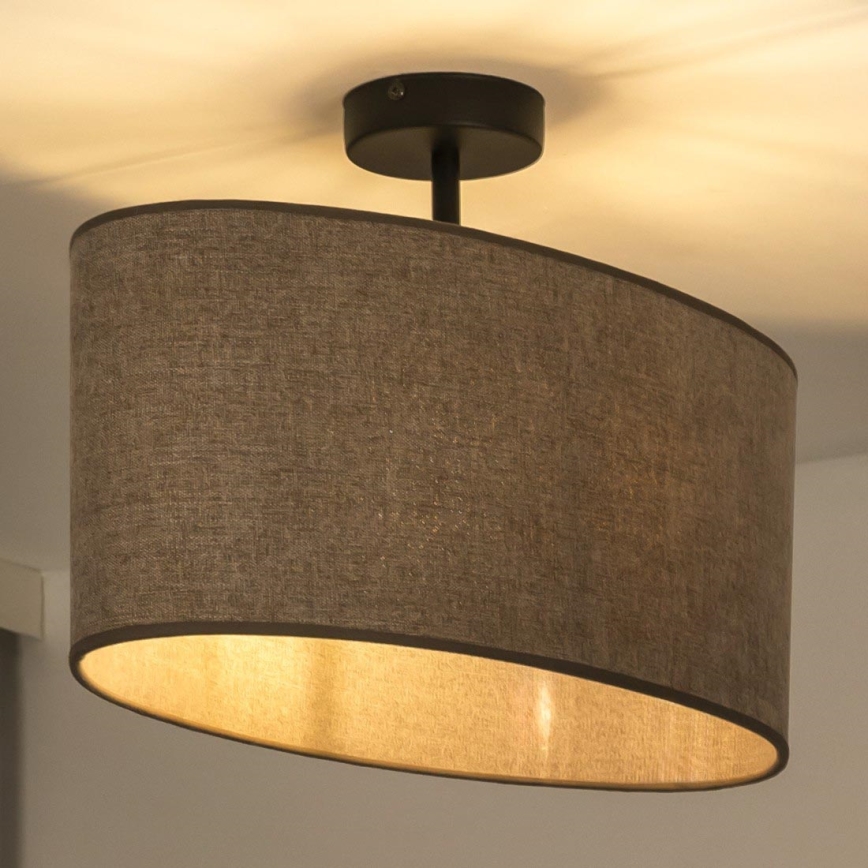 Duolla - Nadgradni luster OVAL 1xE27/15W/230V braon