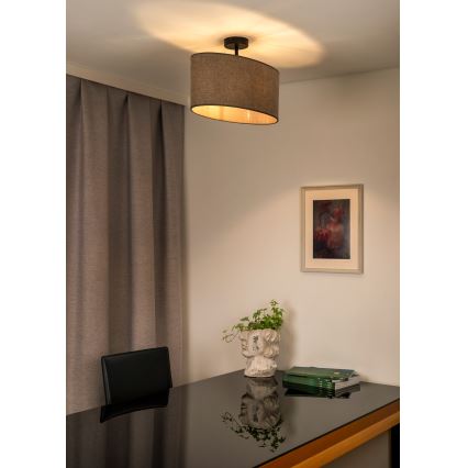 Duolla - Nadgradni luster OVAL 1xE27/15W/230V braon