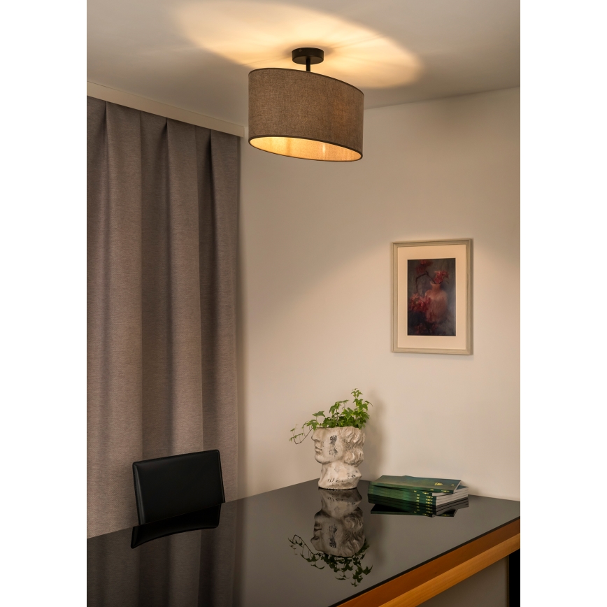 Duolla - Nadgradni luster OVAL 1xE27/15W/230V braon