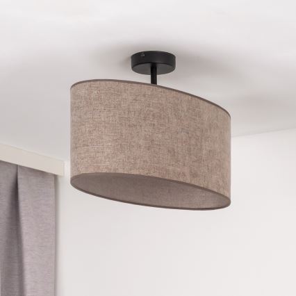 Duolla - Nadgradni luster OVAL 1xE27/15W/230V braon