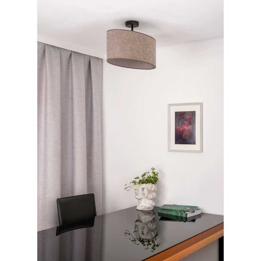 Duolla - Nadgradni luster OVAL 1xE27/15W/230V braon
