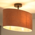 Duolla - Nadgradni luster OVAL 1xE27/15W/230V roze