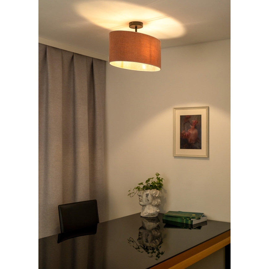 Duolla - Nadgradni luster OVAL 1xE27/15W/230V roze
