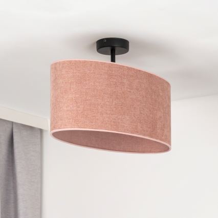 Duolla - Nadgradni luster OVAL 1xE27/15W/230V roze