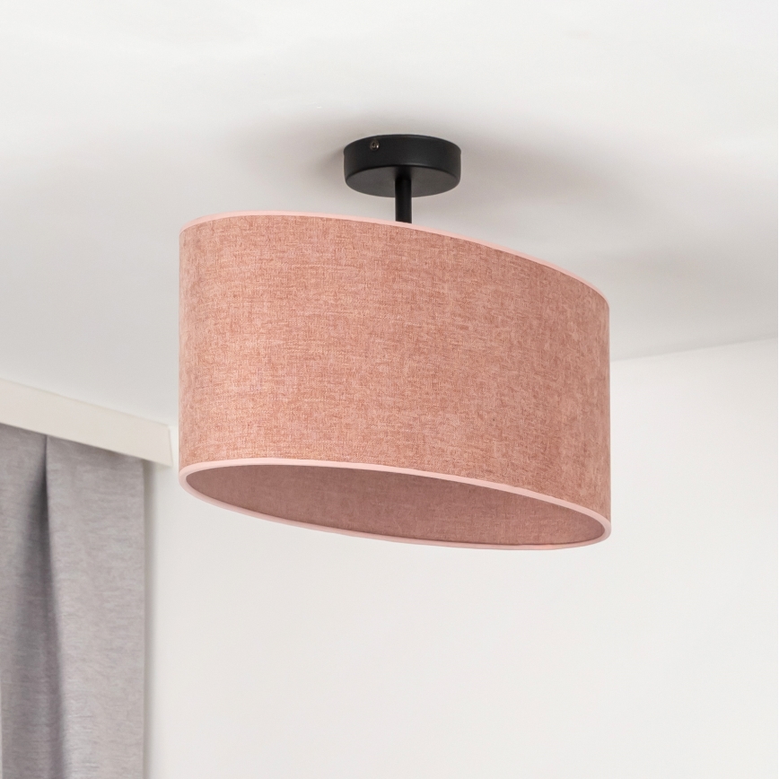 Duolla - Nadgradni luster OVAL 1xE27/15W/230V roze