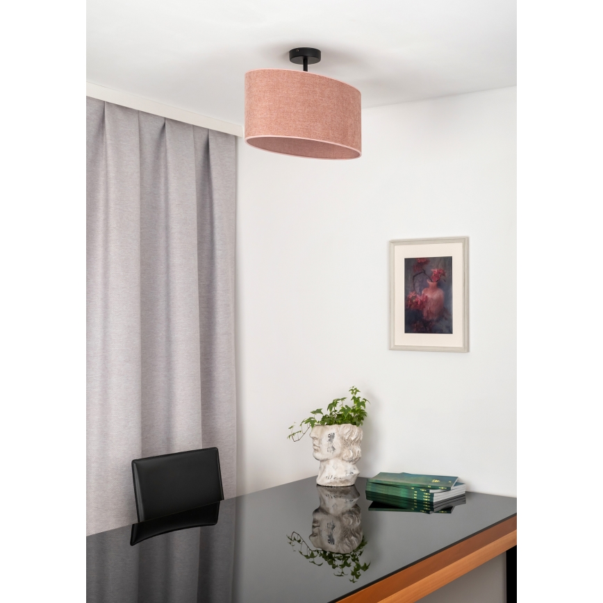 Duolla - Nadgradni luster OVAL 1xE27/15W/230V roze