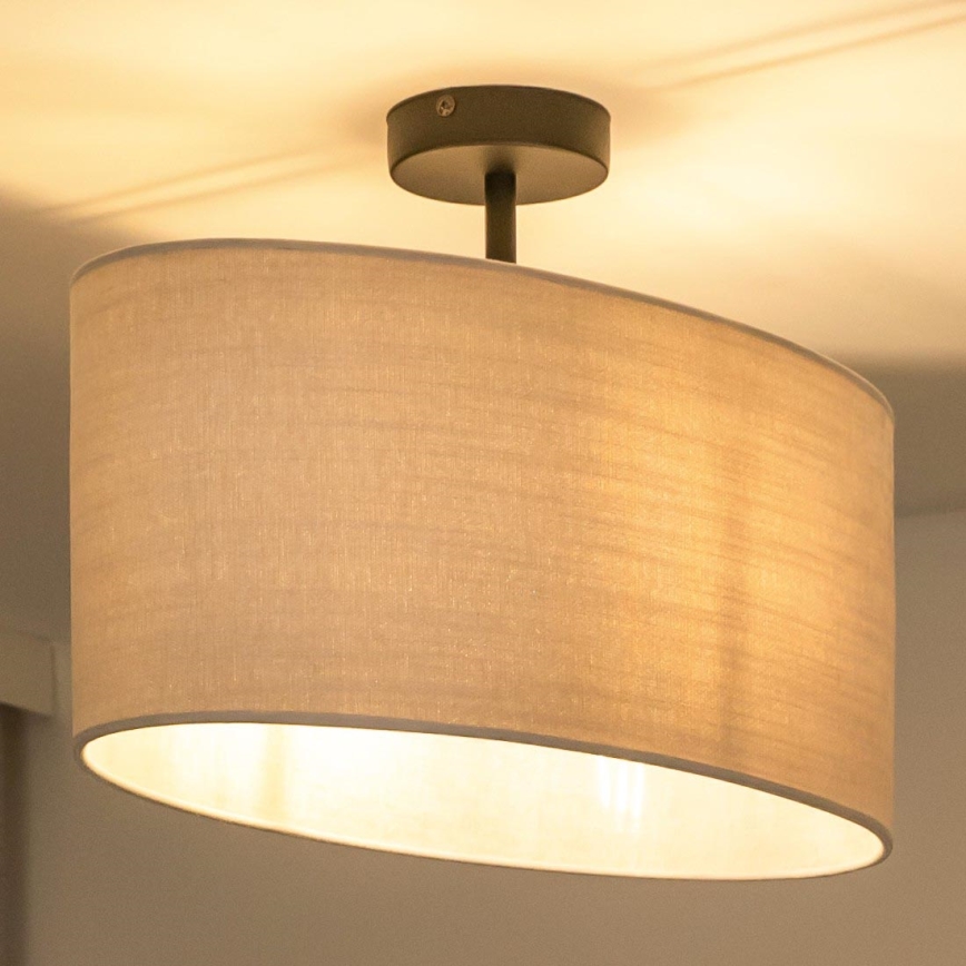 Duolla - Nadgradni luster OVAL 1xE27/15W/230V sivo