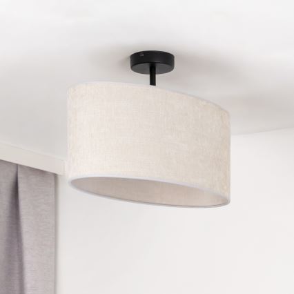 Duolla - Nadgradni luster OVAL 1xE27/15W/230V sivo