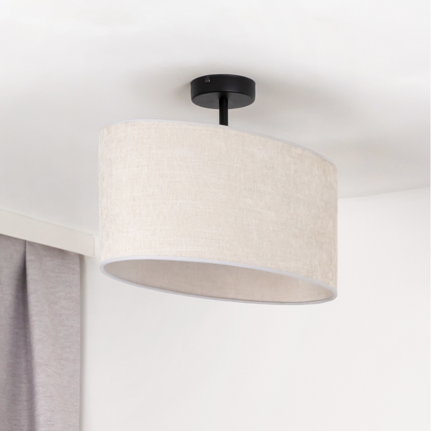Duolla - Nadgradni luster OVAL 1xE27/15W/230V sivo
