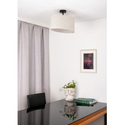 Duolla - Nadgradni luster OVAL 1xE27/15W/230V sivo