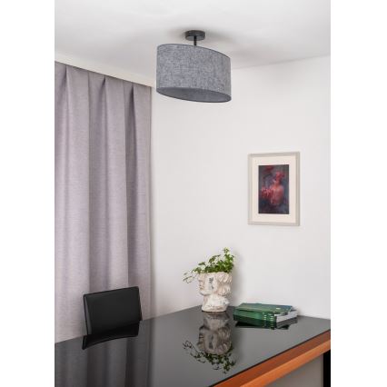 Duolla - Nadgradni luster OVAL 1xE27/15W/230V sivo