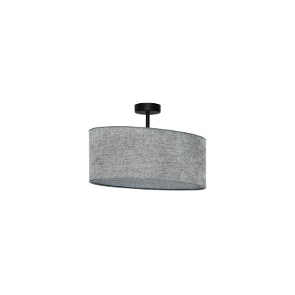 Duolla - Nadgradni luster OVAL 1xE27/15W/230V sivo