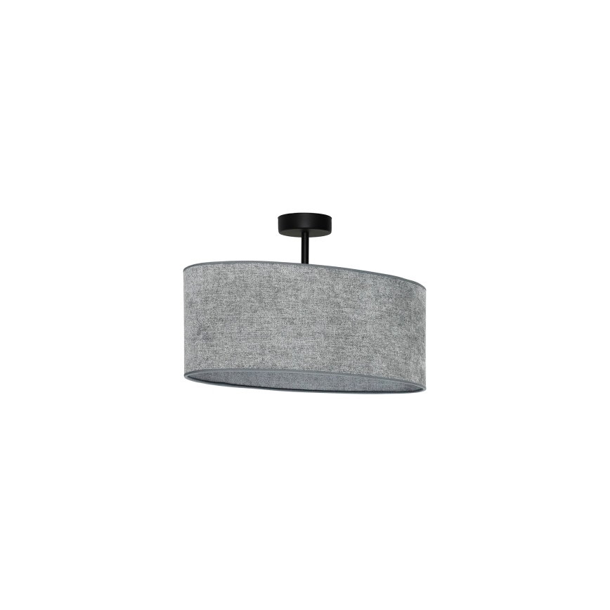 Duolla - Nadgradni luster OVAL 1xE27/15W/230V sivo
