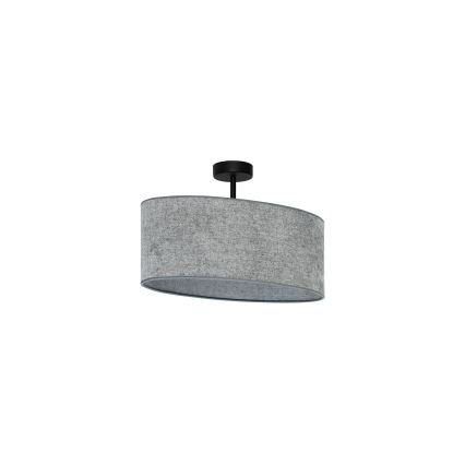 Duolla - Nadgradni luster OVAL 1xE27/15W/230V sivo