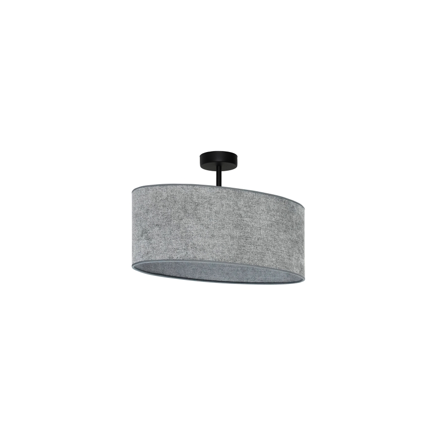 Duolla - Nadgradni luster OVAL 1xE27/15W/230V sivo