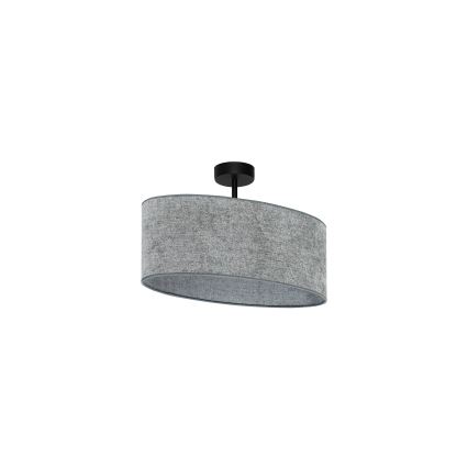 Duolla - Nadgradni luster OVAL 1xE27/15W/230V sivo