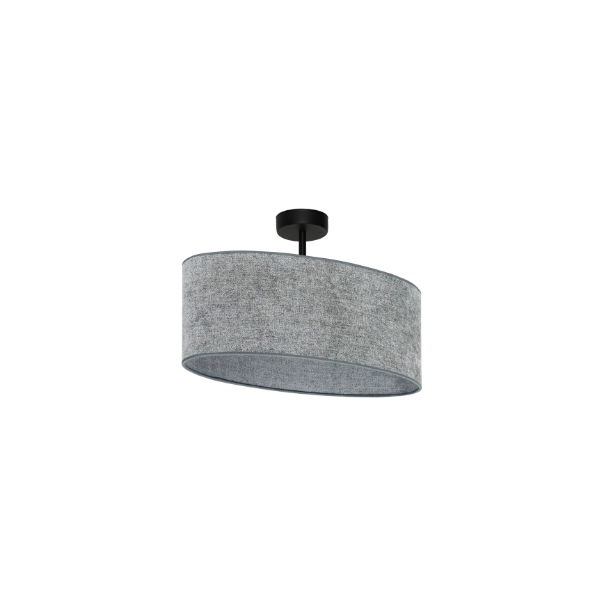 Duolla - Nadgradni luster OVAL 1xE27/15W/230V sivo