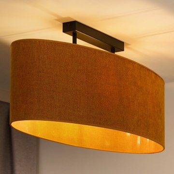 Duolla - Nadgradni luster OVAL 2xE27/15W/230V braon