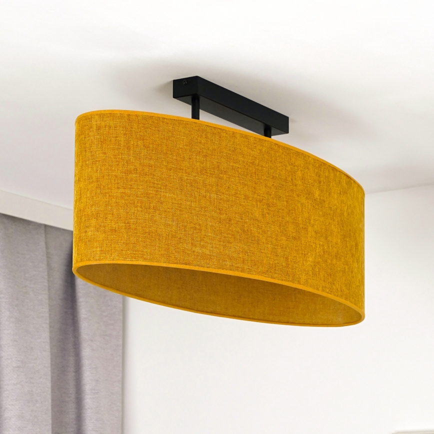 Duolla - Nadgradni luster OVAL 2xE27/15W/230V braon