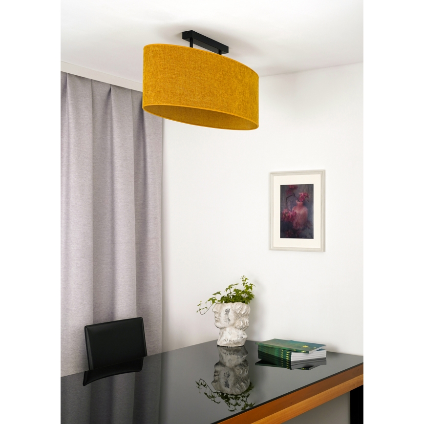 Duolla - Nadgradni luster OVAL 2xE27/15W/230V braon