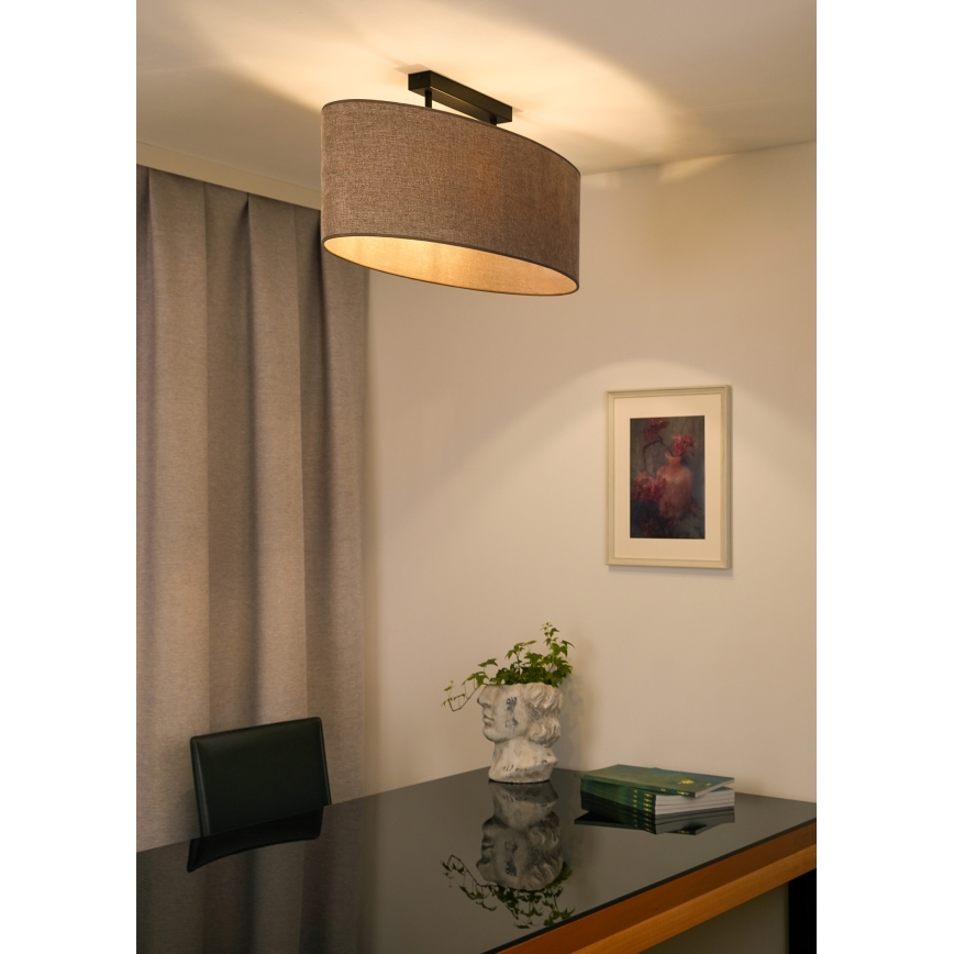 Duolla - Nadgradni luster OVAL 2xE27/15W/230V braon