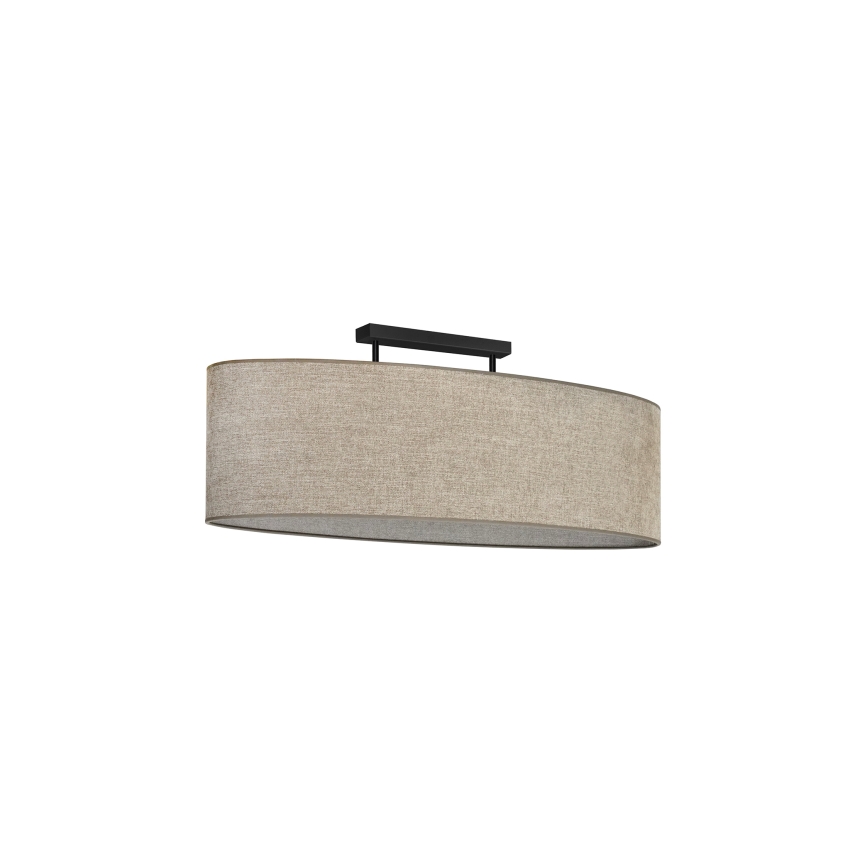 Duolla - Nadgradni luster OVAL 2xE27/15W/230V braon