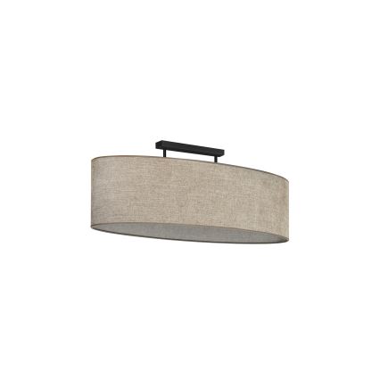 Duolla - Nadgradni luster OVAL 2xE27/15W/230V braon