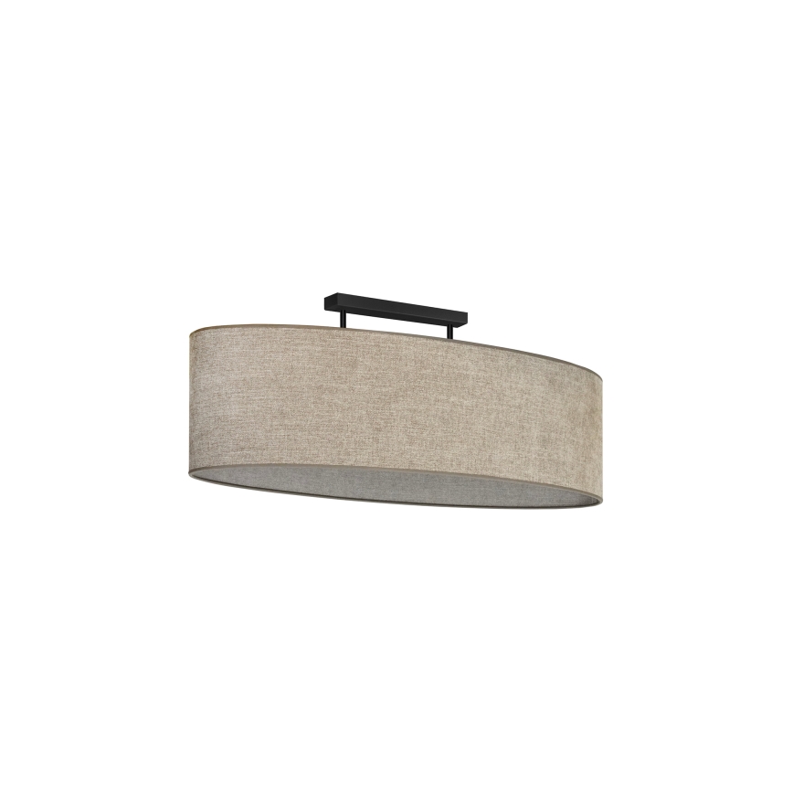 Duolla - Nadgradni luster OVAL 2xE27/15W/230V braon