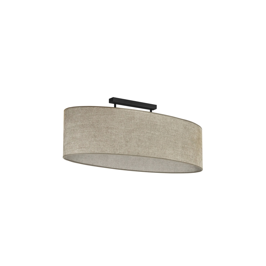Duolla - Nadgradni luster OVAL 2xE27/15W/230V braon