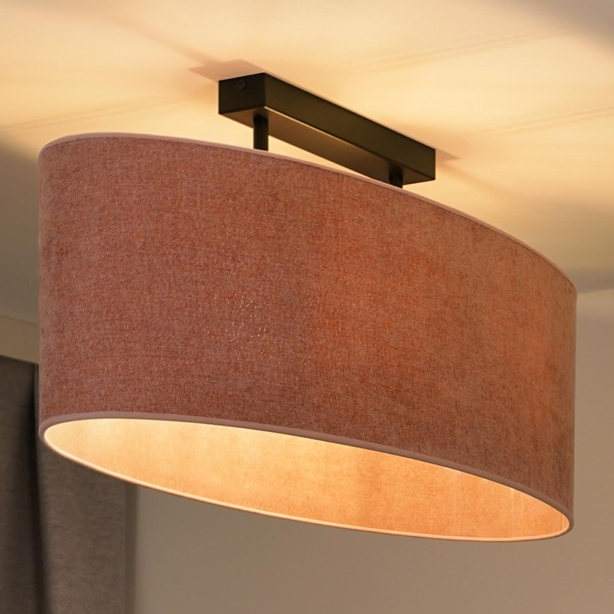 Duolla - Nadgradni luster OVAL 2xE27/15W/230V roze