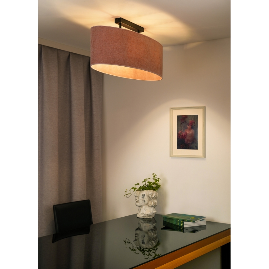 Duolla - Nadgradni luster OVAL 2xE27/15W/230V roze