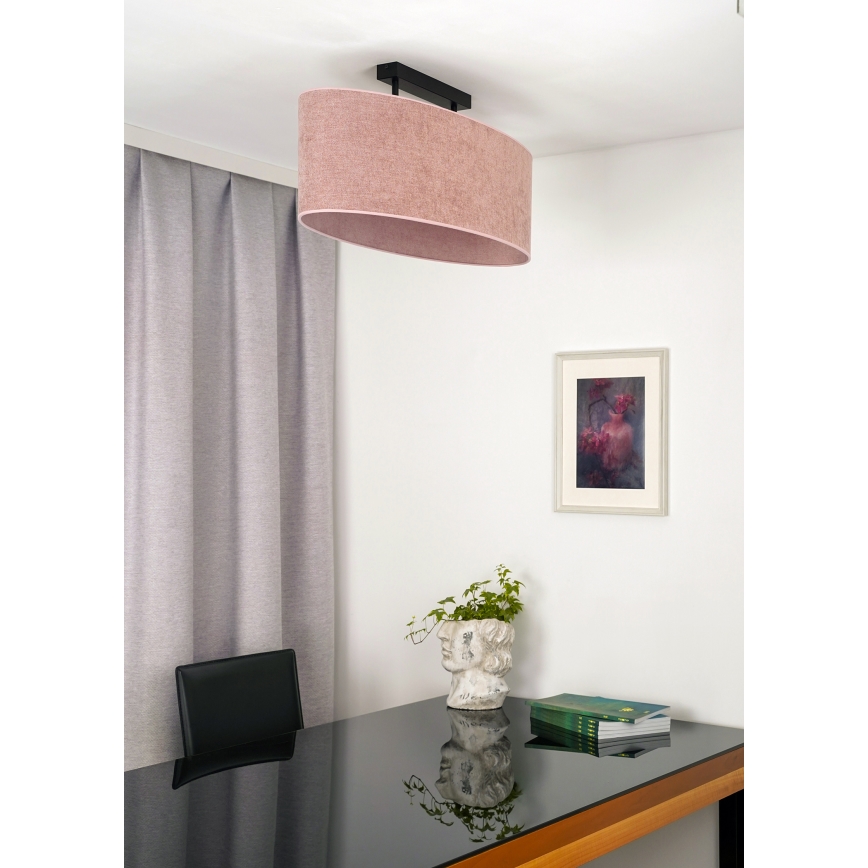 Duolla - Nadgradni luster OVAL 2xE27/15W/230V roze