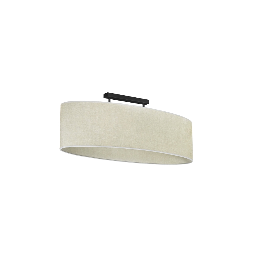 Duolla - Nadgradni luster OVAL 2xE27/15W/230V sivo