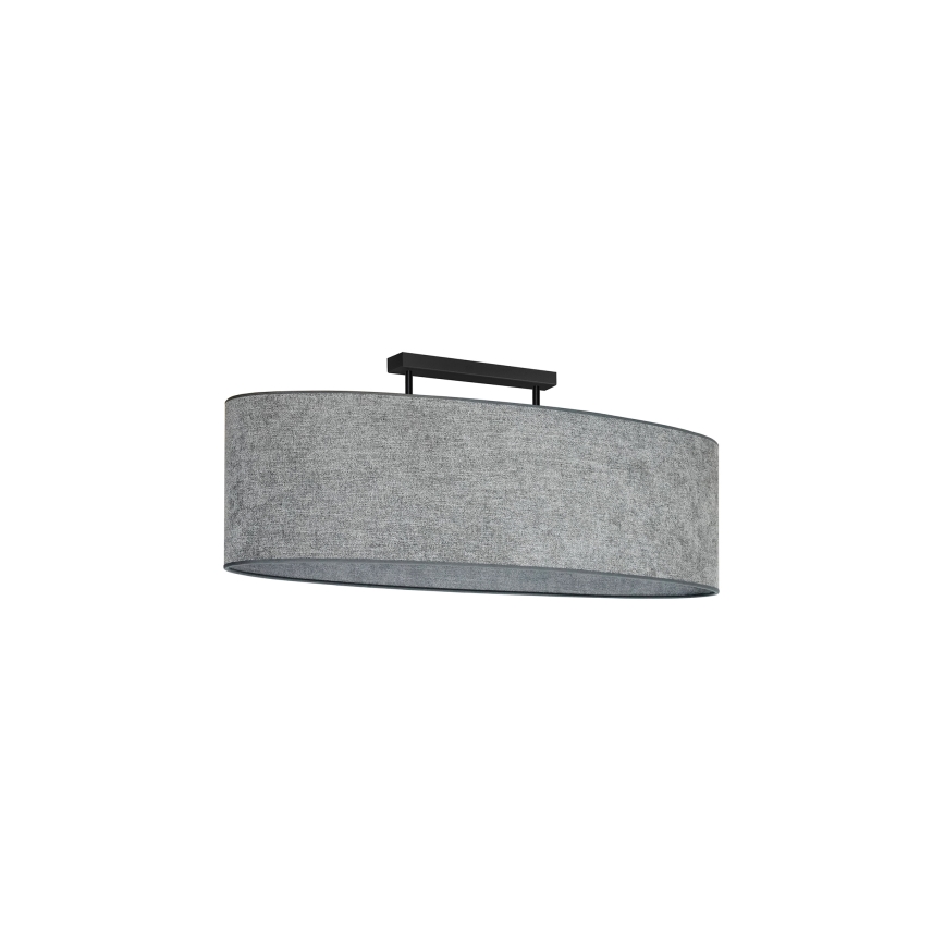 Duolla - Nadgradni luster OVAL 2xE27/15W/230V sivo