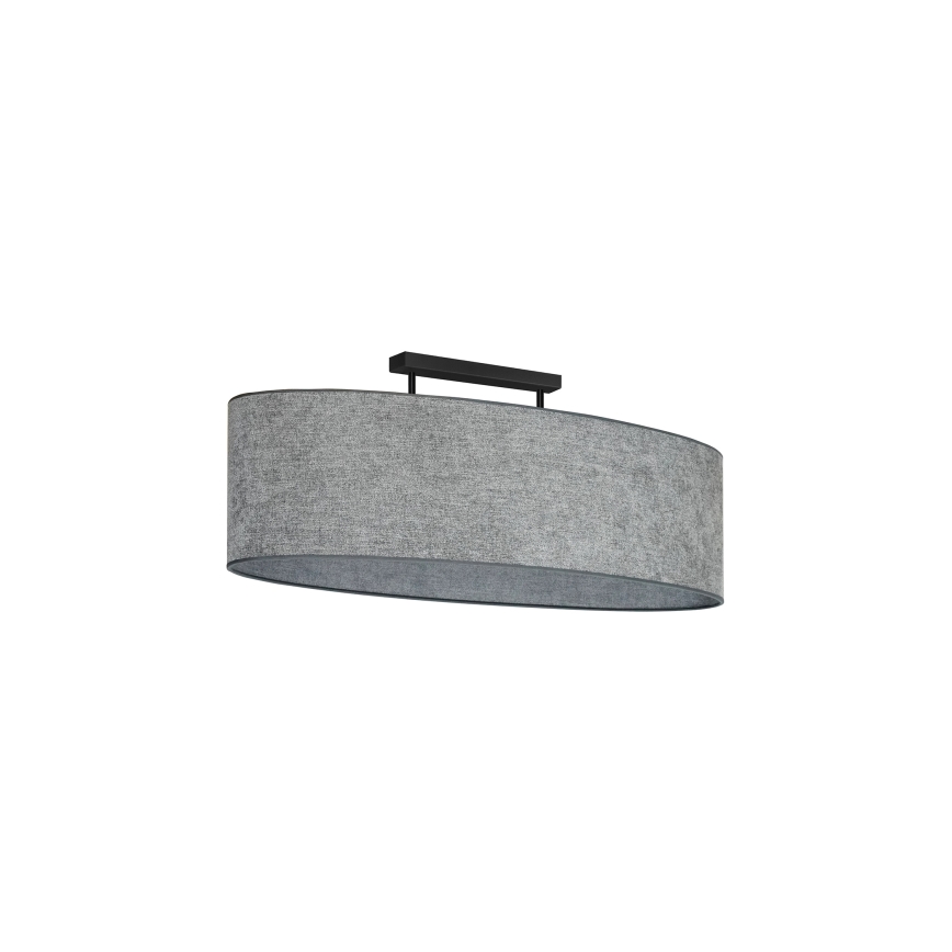 Duolla - Nadgradni luster OVAL 2xE27/15W/230V sivo
