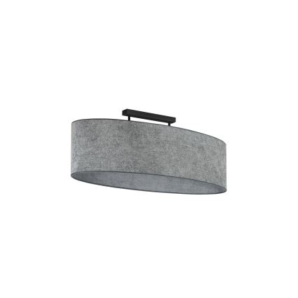Duolla - Nadgradni luster OVAL 2xE27/15W/230V sivo
