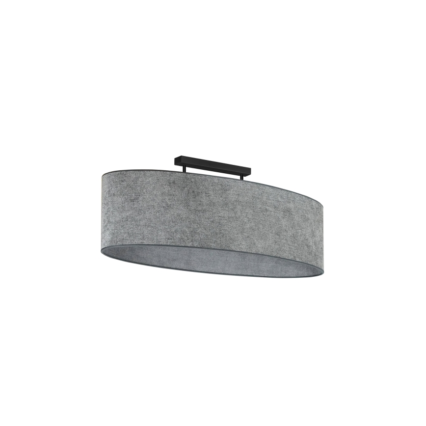 Duolla - Nadgradni luster OVAL 2xE27/15W/230V sivo