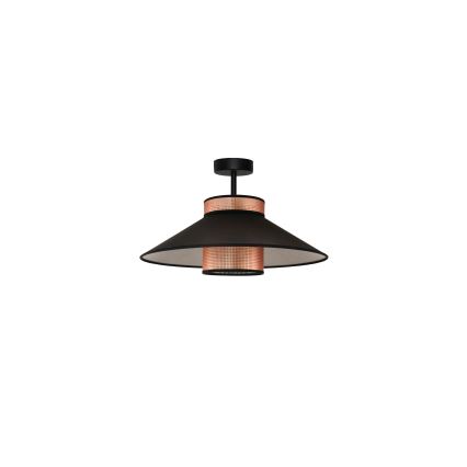 Duolla - Nadgradni luster RIO SHINY 1xE27/15W/230V pr. 45 cm crno/bakrena