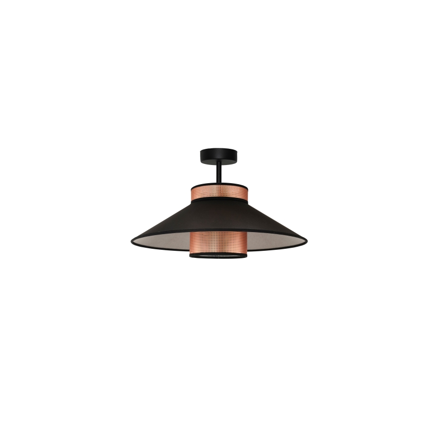Duolla - Nadgradni luster RIO SHINY 1xE27/15W/230V pr. 45 cm crno/bakrena
