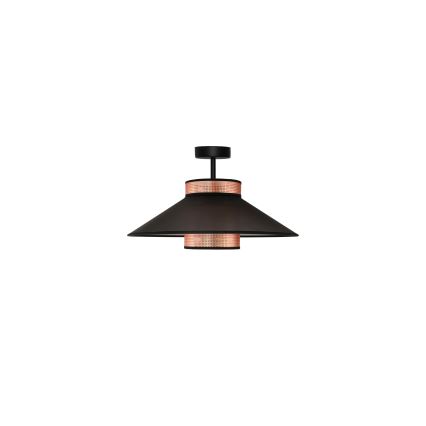 Duolla - Nadgradni luster RIO SHINY 1xE27/15W/230V pr. 45 cm crno/bakrena