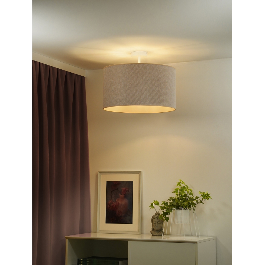 Duolla - Nadgradni luster ROLLER ECO RECYCLING 1xE27/15W/230V pr. 45 cm kremasta