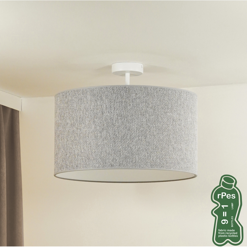 Duolla - Nadgradni luster ROLLER ECO RECYCLING 1xE27/15W/230V pr. 45 cm sivo