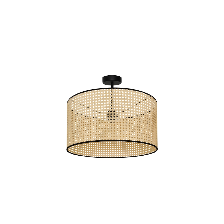 Duolla - Nadgradni luster ROLLER RATTAN 1xE27/15W/230V pr. 45 cm bež/crno