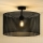 Duolla - Nadgradni luster ROLLER RATTAN 1xE27/15W/230V pr. 45 cm crno