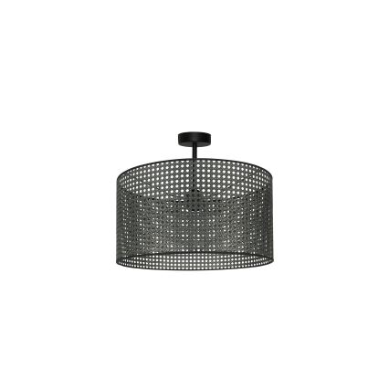 Duolla - Nadgradni luster ROLLER RATTAN 1xE27/15W/230V pr. 45 cm crno