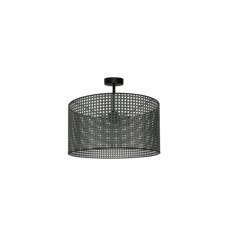 Duolla - Nadgradni luster ROLLER RATTAN 1xE27/15W/230V pr. 45 cm crno